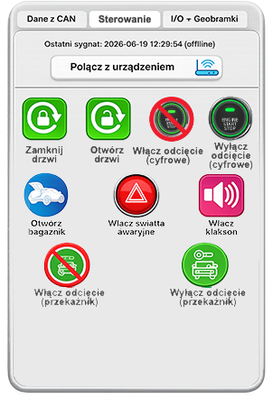 Zdalne sterowanie pojazdem przez lokalizator GPS i moduł CAN
